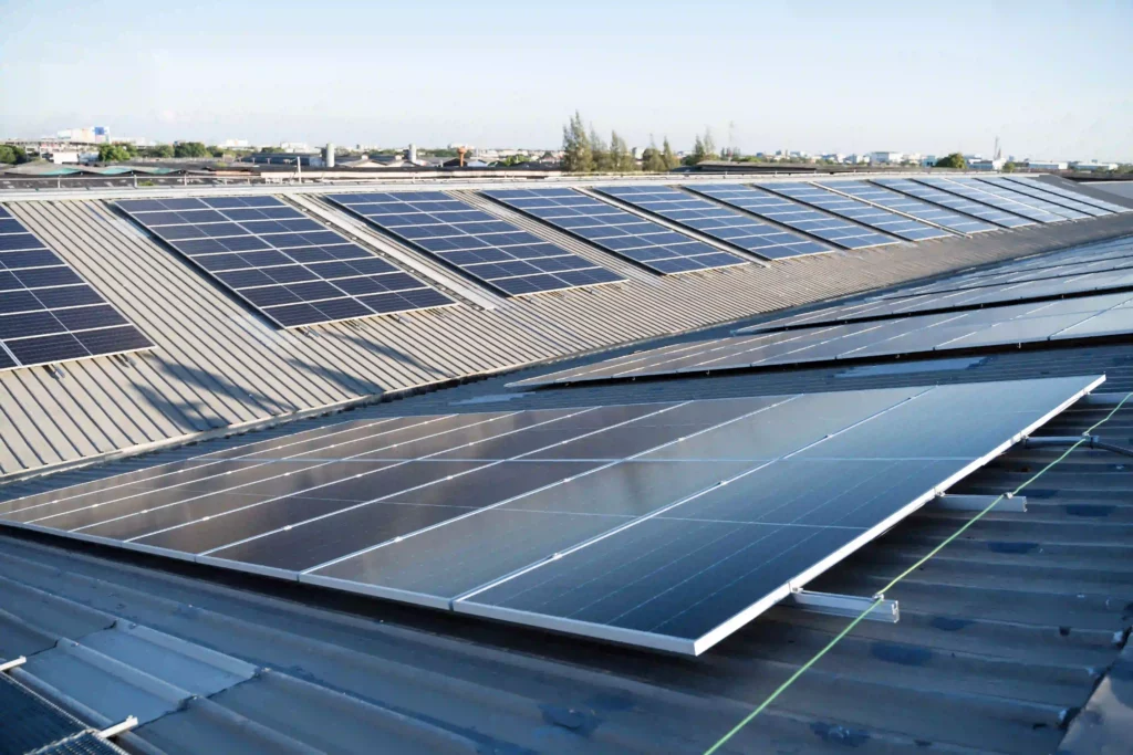 solar energy powering warehouse
