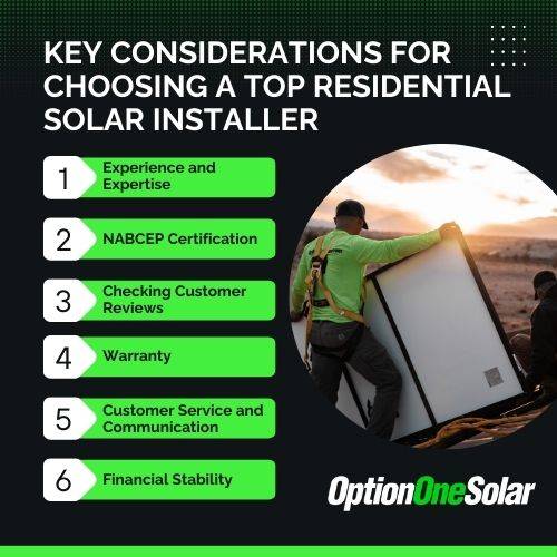 top residential solar installers